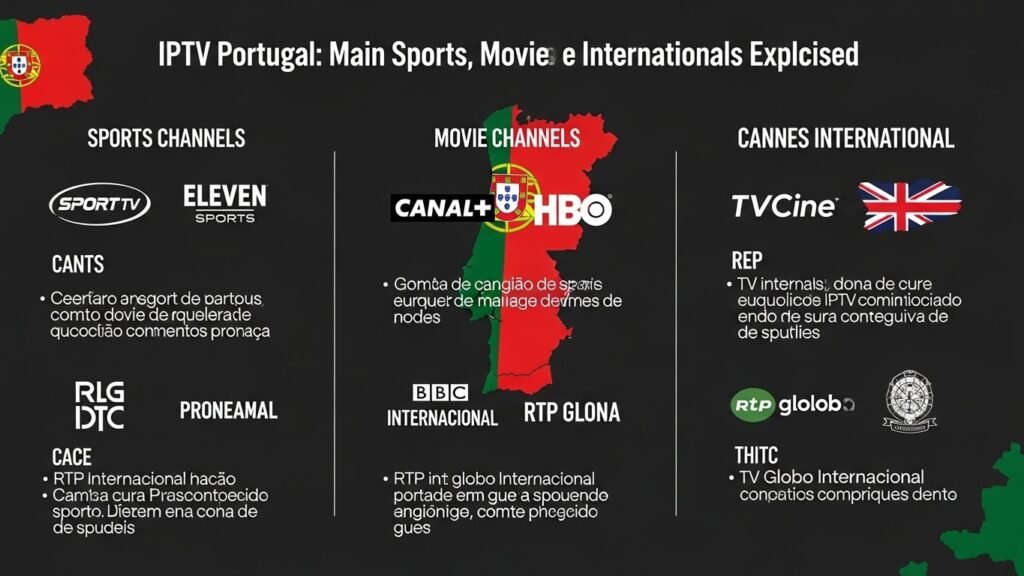 IPTV Portugal canais internacionais